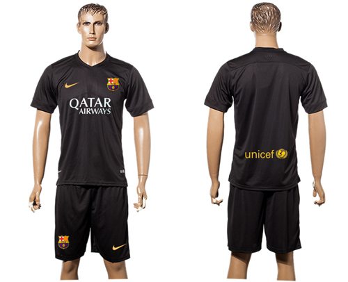 Barcelona Blank Black Soccer Club Jersey - Click Image to Close